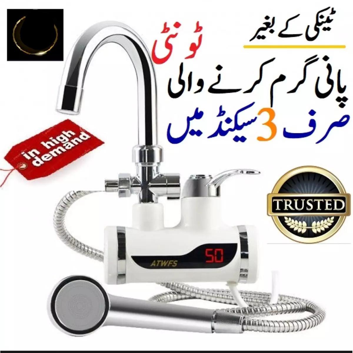 Instant Hot Water Faucet with Shower | 3000W Fast Heating Tap for Kitchen & Bathroom