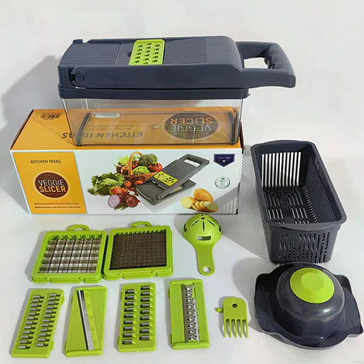 16-in-1 Vegetable Mandoline Slicer & Food Chopper Kitchen Tool