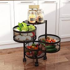 360° Luxury Rotating Storage Rack | Premium Metal Organizer for Modern Homes