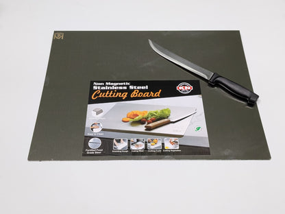 Premium Stainless Steel Cutting Board | Anti-Bacterial, Knife-Friendly, Durable Kitchen Surface